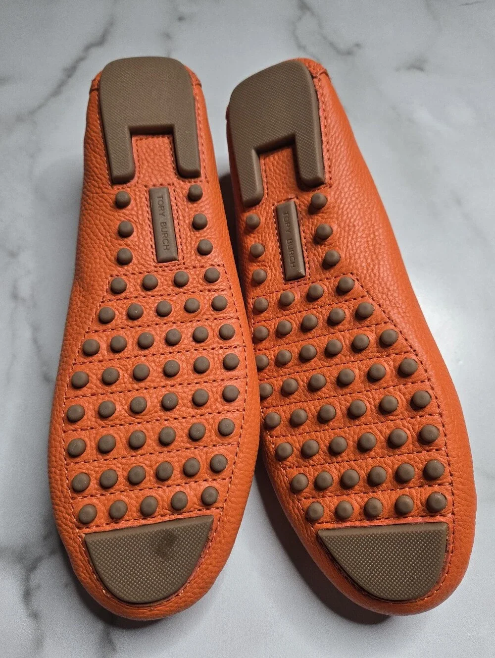Tory Burch Lowell II Driver Loafer Orange Juice Size 8.5